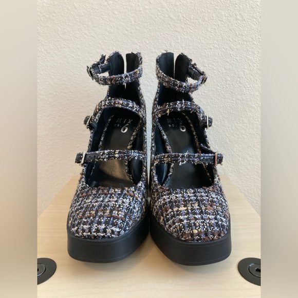 Mix No. 6 Tweed Multi-Color Platform Shoes - Picture 5 of 11